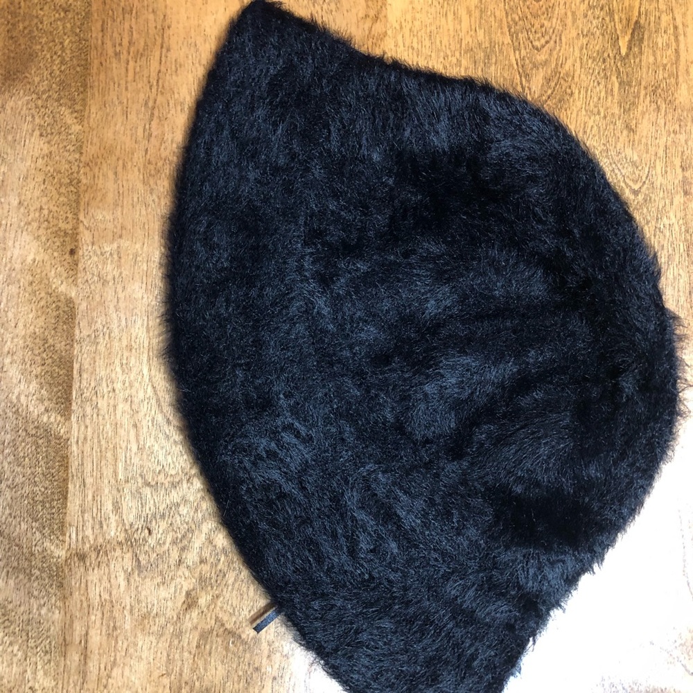 Black Fuzzy Knit Bucket Hat, Fall Hats, Hats - Picture 2 of 6